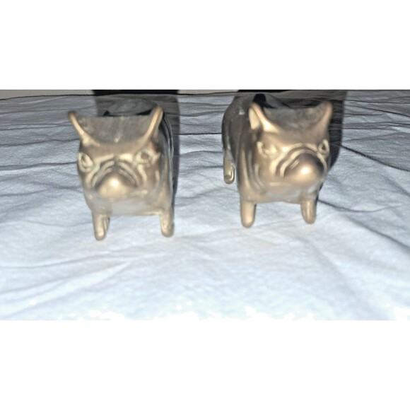 Vintage Brass Pig Hog Piglet Lot of 3 Family Paperweight Figurines Set of 3 Pigs - Picture 9 of 16